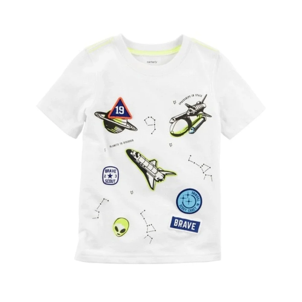 Carters Space Patch Jersey Tee Shirt 2T